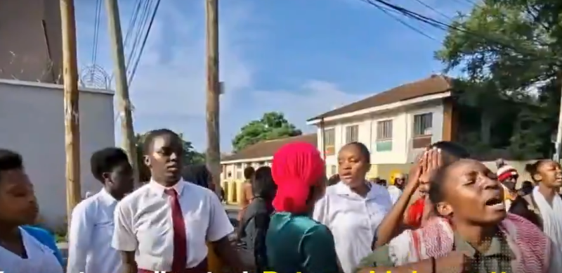 Screengrab image of Butere Girls students.